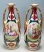 Золоченые мраморные вазы Royal Vienna 20-го века с полихромными сценами