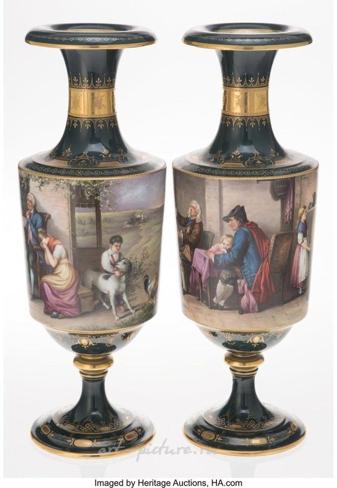 Royal Vienna , Керамические вазы Royal Vienna, конец 19-начало 20 века