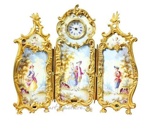 Royal Vienna, Позолоченные фарфоровые часы в королевском венском стиле