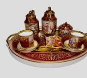 Фарфоровый чайный сервиз "Tête-à-Tête" Royal Vienna 19 века