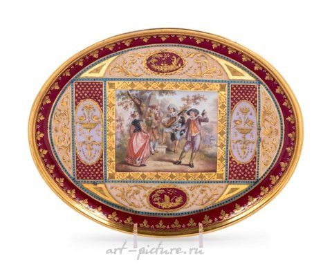 维也纳皇家瓷器, 19世纪维也纳皇家绘画和包覆镀金瓷盘