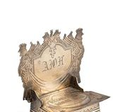 Серебряная солонка-трон, Москва, 1887 год, мастер С.И. Агафонов