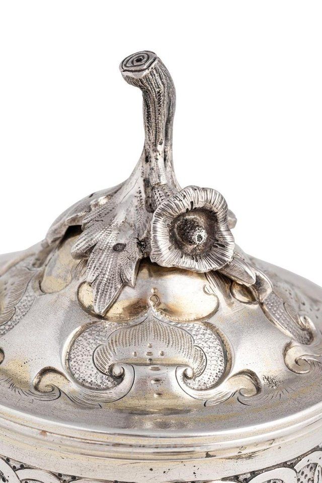 Русское серебро , Серебряный кружевной кубок, Санкт-Петербург, 1855 год, ювелир F.W. Сенгбу...