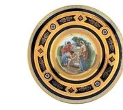 Фарфоровая тарелка Royal Vienna, подписана, диаметр 17 дюймов.