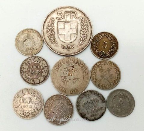 Русское серебро, 10 античных монет мирового значения в одной посылке