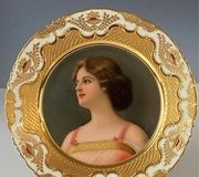 Фарфоровая тарелка с портретом Вагнера, 19 век