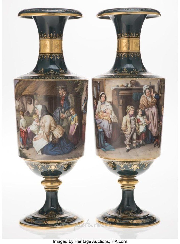 Royal Vienna , Керамические вазы Royal Vienna, конец 19-начало 20 века