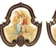 Выпуклые виенские тарелки позднего XIX века в стиле Вены