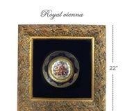 Фарфоровая тарелка с ручной росписью из королевской Вены XIX века