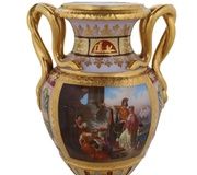 Урна-ваза из раритетного венского фарфора с неоклассическим изображением