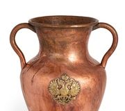 Медный и латунный ваза, Россия, 1914-1915, ювелир К. Фаберже