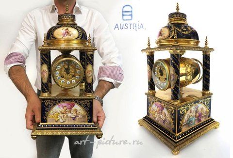 Royal Vienna, Австрийские королевские часы XIX века из фарфора и бронзы