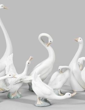 купить Фарфоровые фигурки лебедей из Испании: коллекция Lladro/Nao