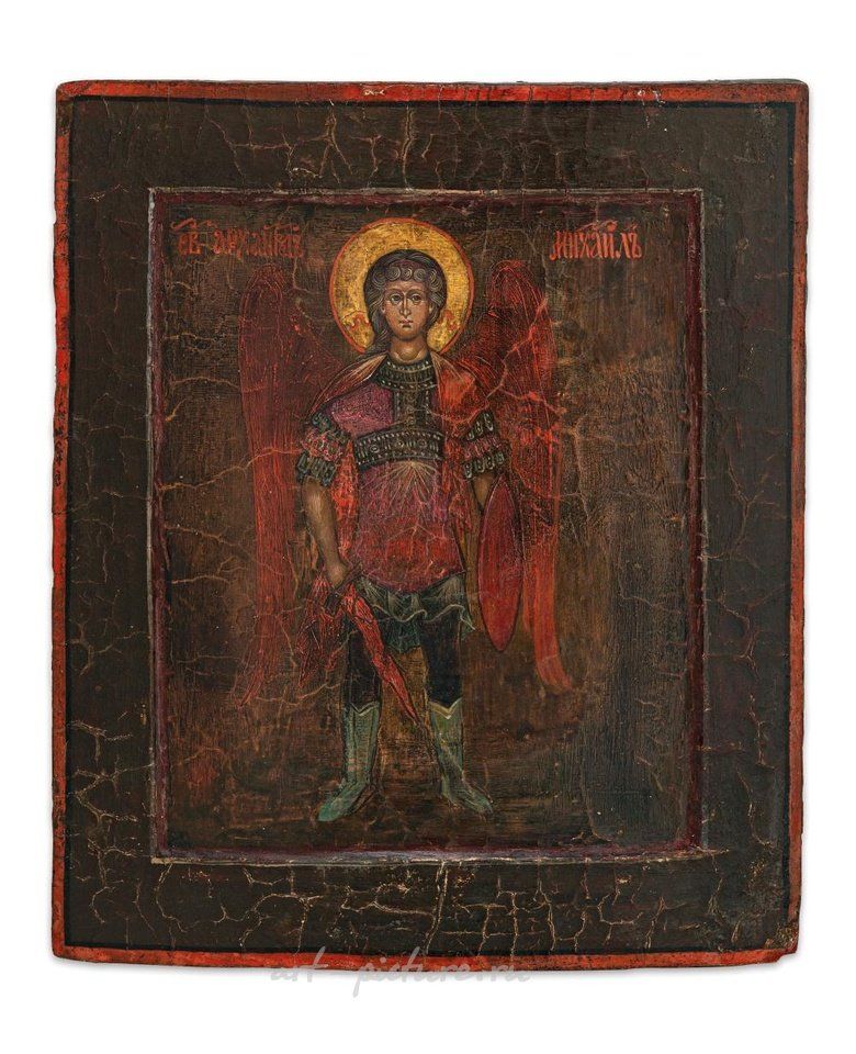 Русское серебро , Икона Архангела Михаила, Россия, XVIII век...