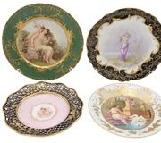 Портретные тарелки: "Королевский Вена", Лимож, Дрезден, "Леда и лебедь"