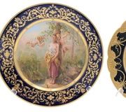 Портретные тарелки королевского Вены с изображением молодой женщины