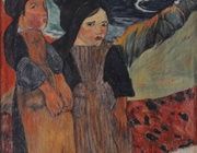 Бретонские девочки (копия картины Поля Гогена) холст, масло 