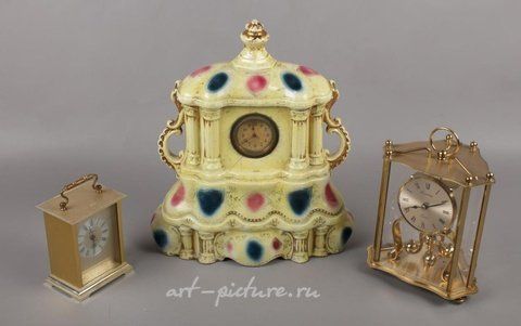 维也纳皇家瓷器, 三个时钟的收藏。狐狸和辛普森壁炉钟，...