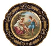 Фарфоровая тарелка Royal Vienna в стиле неоклассики