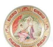 Фарфоровая тарелка "Терпсихора" австрийского производства, 19 век.