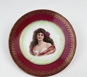 Фарфоровая тарелка "Королевский Вена" с портретом, диаметр 8 1/4"