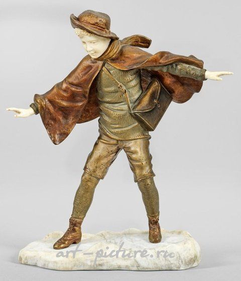 Оскар Руффони - швейцарский скульптор, создавший "Школьник на санках"