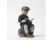 Фарфоровая статуэтка Читающий мальчик, Dahl-Jensen