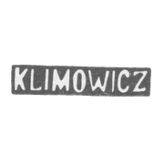 Клеймо мастера Климович - Гродно - инициалы "KLIMOWICZ" - 1861-1862 гг.