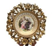 Фарфоровая тарелка Royal Vienna Lohengrin's Abschied, c1900