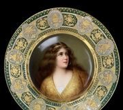 Фарфоровая тарелка с портретом Вагнера, около 1900 года, в хорошем состоянии. Оценка: $2000-2,500.