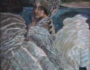 Царевна Лебедь (копия картины М. Врубеля) холст, масло