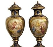 Фарфоровые вазы Рояльной Вены, около 1880 года