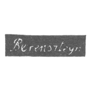 Клеймо мастера Беренштейн О. - Вильно - инициалы "Berenshteyn" - 1836-1850 гг.
