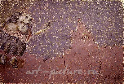 145-218，1993年，油布、油画，142x218厘米。作者藏。