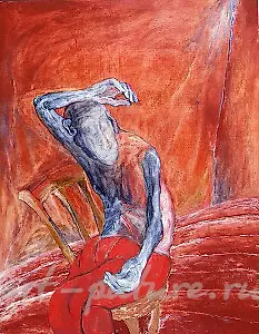 老人，1994年，布面油画，92×73厘米。作者自藏。