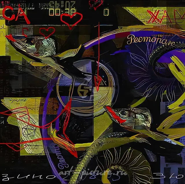 静物与凤尾鱼，2003年，艺术家印刷，画布。作者所有。