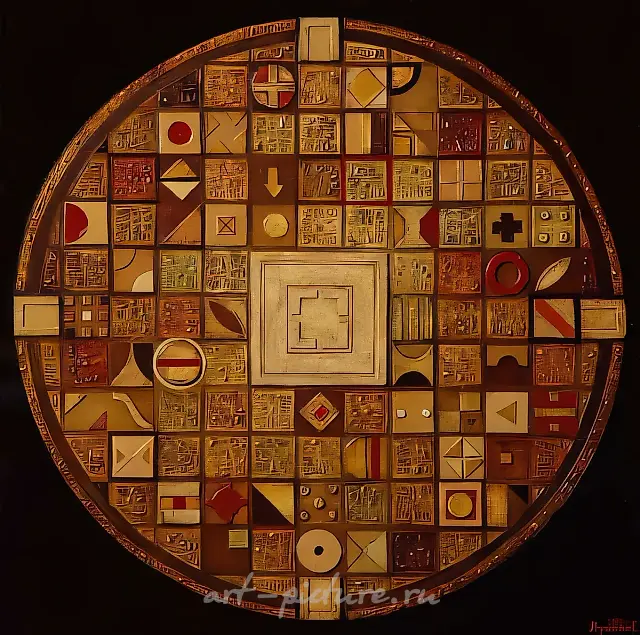 游戏，2004年，布面油画，90x90