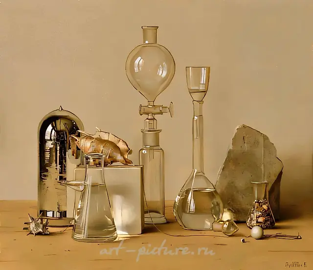 静物与杜瓦瓶，2005年，布面油画，80x90