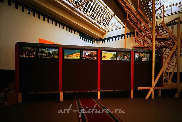 红色车厢，1991年，整体装置艺术