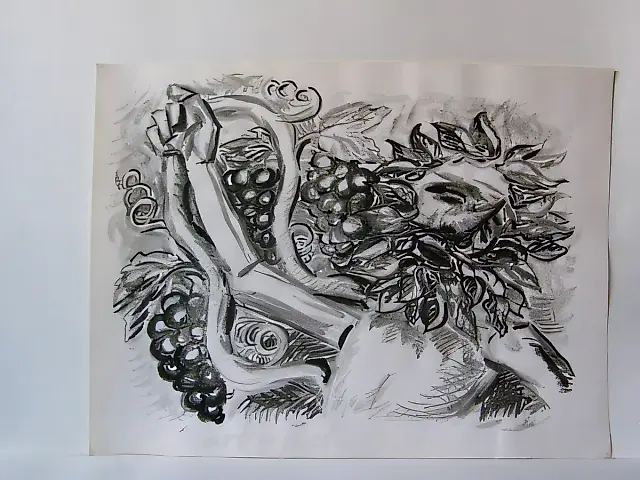 Pinocchio-Laocoön, 1994, indian ink, paper