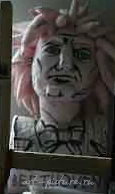 Beethoven. From Beethoven. Series «Eternal Student», 2007, fabric, mixed technique, 0.80 x 0.60 x 0.50 m