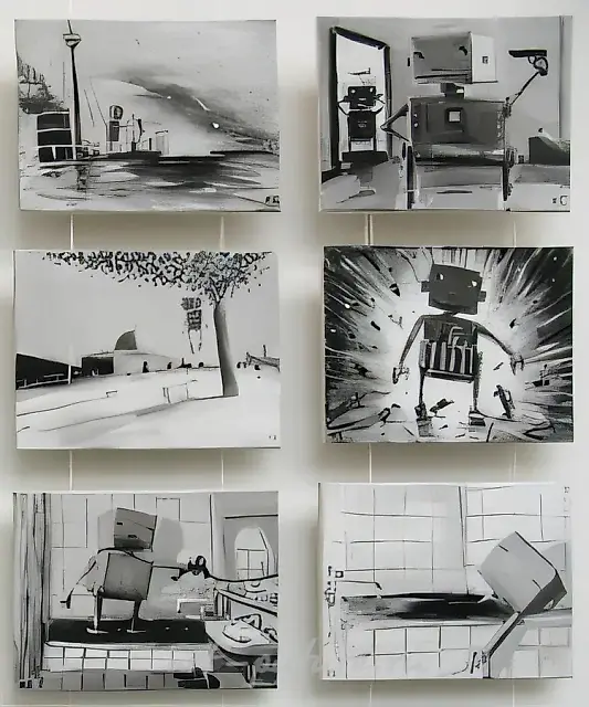 Из серии "Роботы", 2006, акрил, холст,