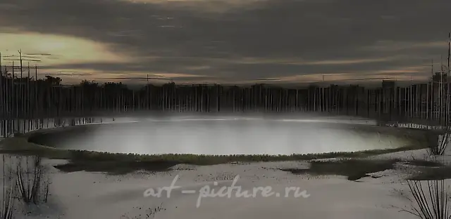 湖泊，2007，视频装置（11分钟，循环播放）。音效——James Welburn 和 Carlo Krug