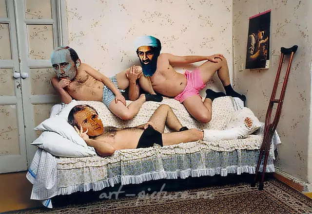 "Mask-show" series. Sheet 1, 2001, color photo, 61x83