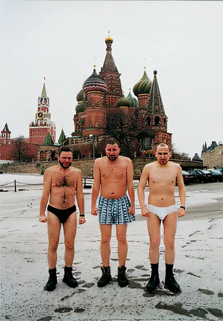 "The New Holy Fools" series. Sheet 4, 1999, color photo, 75x50