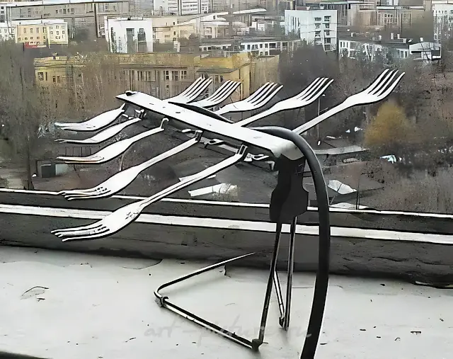 Aerial by Vasiliy Arkhipov. Kolomna, 1993, Object, 31x23x20