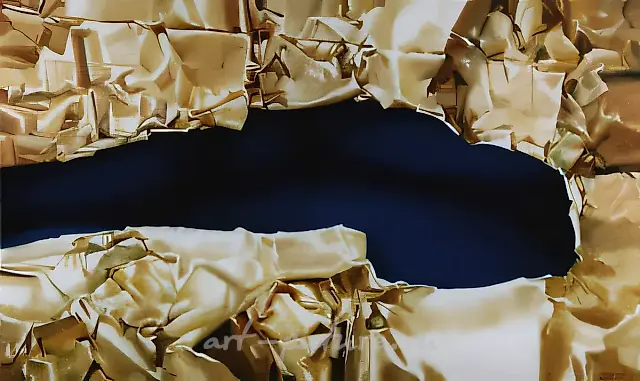 Breakthrough into the Blue, 1997, canvas, oil, 74x120. Author`s property