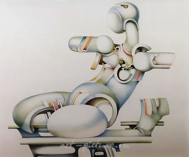 He (Large White Figure), 1990, canvas, oil, 140x160. Author`s property