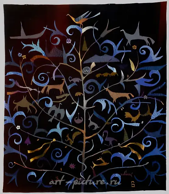 神圣之树，1997年，羊毛，手工织造，170×140厘米，私人收藏