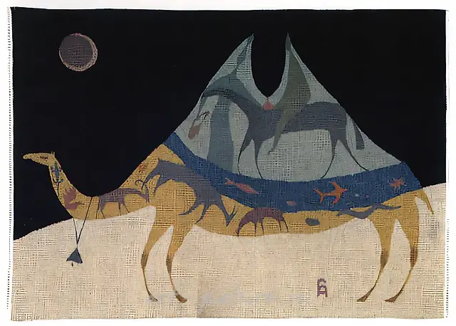 旅程。, 1996年，羊毛，手工织造，92×126厘米，私人收藏